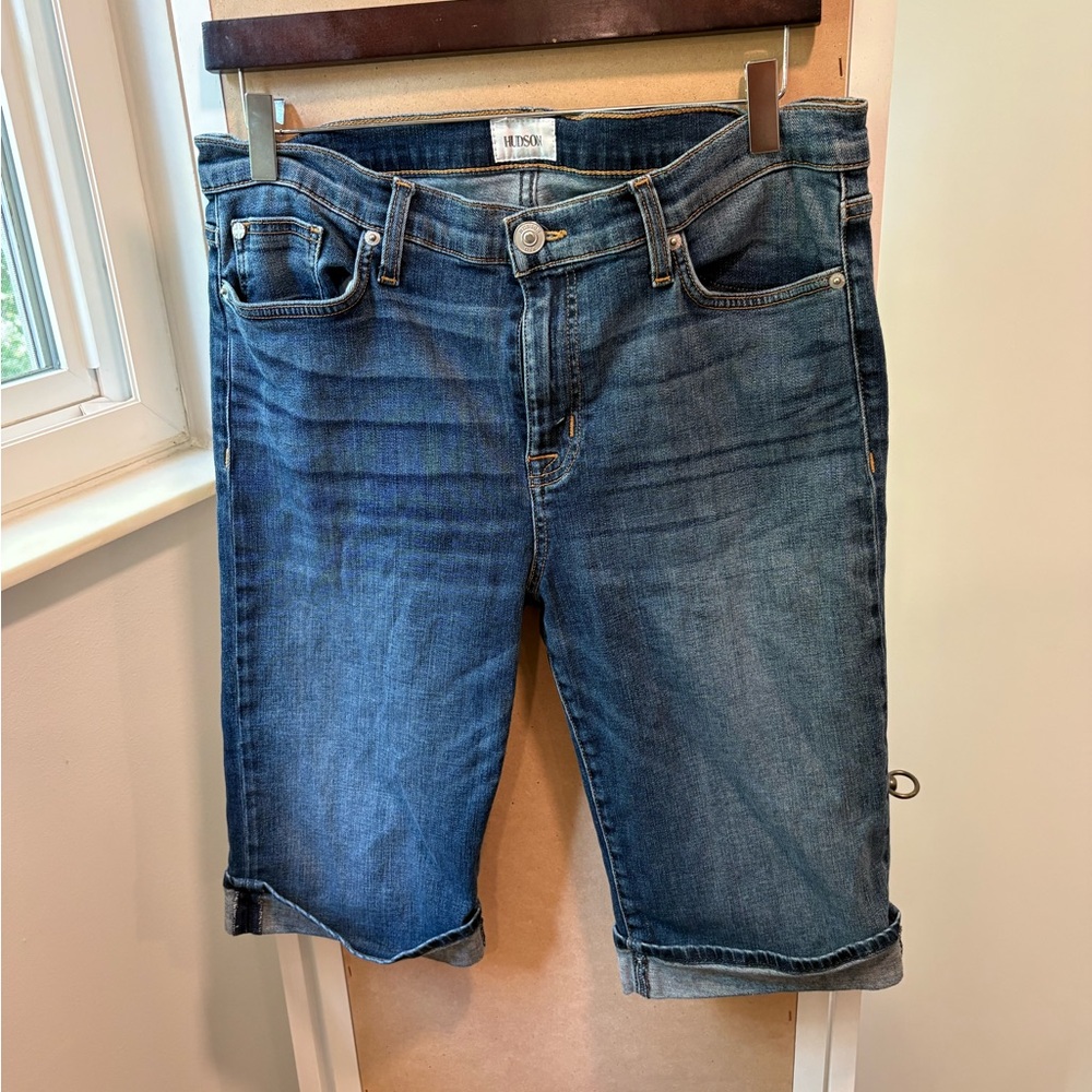 Hudson Dark Wash Denim Bermuda Shorts Size 32